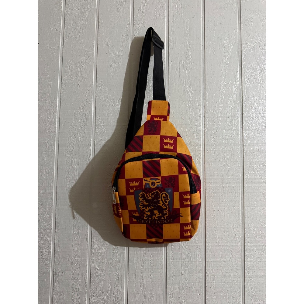 Harry Potter Gryffindor Sling Bag Crossbody Backpack Red Gold House Crest